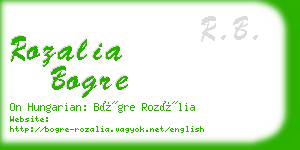 rozalia bogre business card